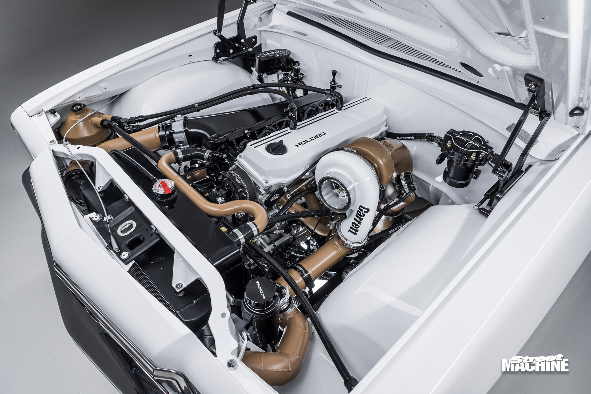 Holden HX Ute engine bay finished in Cerakote by SA Motorsport Coatings